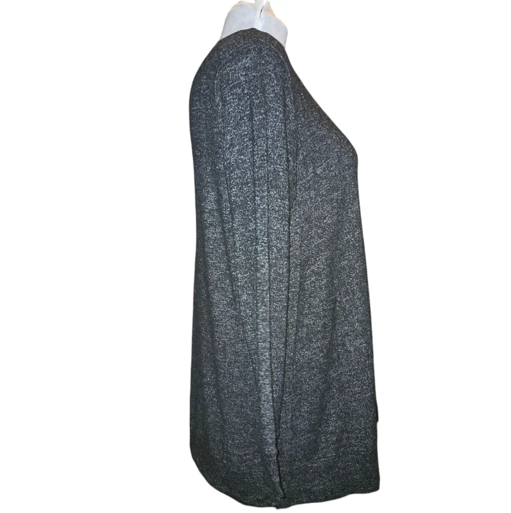 Soft Surroundings Cozy Cabin 2AD02 Dark Gray Long Sleeve Pullover Tunic Size L - Picture 4 of 9